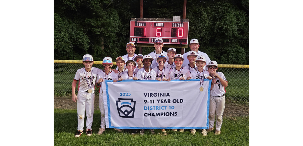 2025 9,10,11 Baseball District 10 Champions, SYA