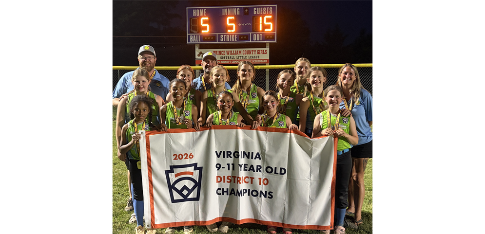 2026 9,10,11 Softball District 10 Champions, PWC